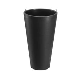 2 db-os magas virágcserép kültéri beltéri növényekhez, 60 cm-es, fekete, kerek, nagyméretű virágcserép tornácra, teraszra, magas, kúpos virágcserepek modern dizájnnal és beépített vízelvezetővel - miniatúra 5