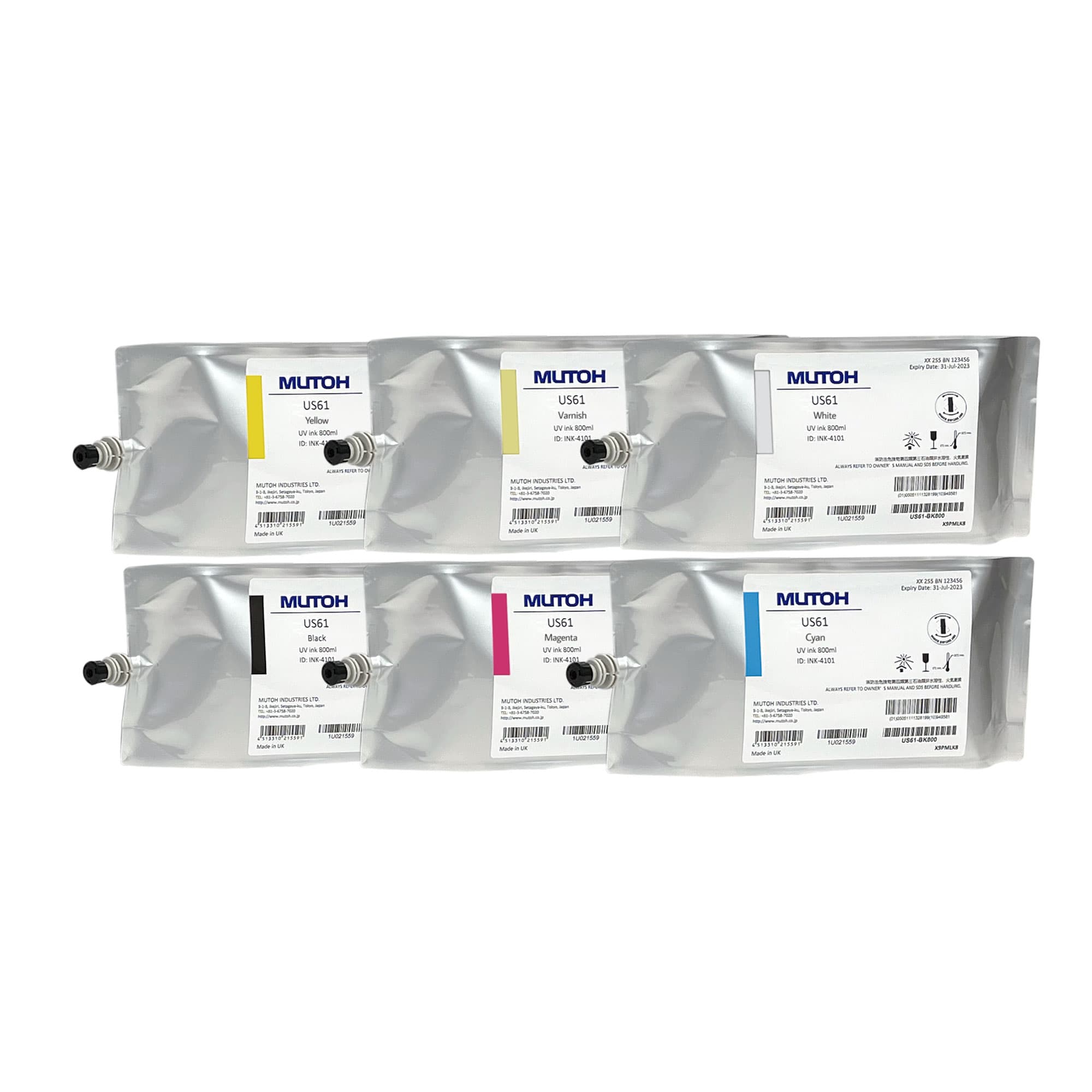 US61 Flex LED UV tinta, különböző színekben, 800 ml-es tintacsomag
