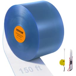 Szalagfüggöny PVC ajtófüggönyhöz 2499,4 cm x 30,5 cm, tekercses hűtő-fagyasztó rekesz, átlátszó műanyag - miniatúra 2