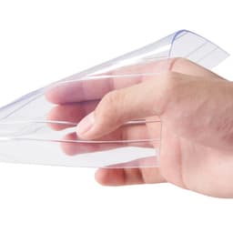Szalagfüggöny, 100 láb hosszú x 12" szélesség x 0,12" vastagság, átlátszó bordázott PVC függönyszalag ajtó ömlesztett tekercsben, műanyag ajtószalagok szupermarketek, garázsok, raktárak, istállók, kisállatházak ajtajához - miniatúra 5