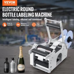 Félautomata kerek címkézőgép, 20-50db/perc, Elektromos palackcímke-felhelyező kerek palackokhoz, Kerek palackcímkéző 2-12 cm átmérőjű palackokhoz (présrúddal) - miniatúra 6