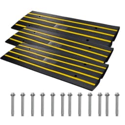 Járdaszegély rámpa gumi kocsibeálló rámpa 3 db-os csomag 2,6"-os emelkedés 15T küszöbrámpa - miniatúra 2