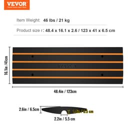 Járdaszegély rámpa gumi kocsibeálló rámpa 3 db-os csomag 2,6"-os emelkedés 15T küszöbrámpa - miniatúra 11