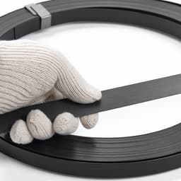 Acélpántoló tekercs, 19 mm x 0,55 mm x 500 m, Fémpántoló tekercs, ellenáll a zord környezetnek, 771 kg szakítószilárdság, Nagy teherbírású raklappánt tekercs raklapcsomagoláshoz - miniatúra 1