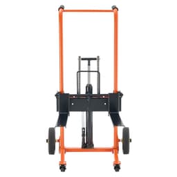 Hidraulikus anyagemelő csörlős rakodó, 205 kg teherbírás, raklapemelő kocsi villás emelőasztallal, 1000 mm max. emelési magasság, összecsukható és hordozható raklapemelő asztal kocsi, sárga és fekete - miniatúra 3
