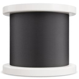Drótkötélkészlet, 1/8" 500 láb 316 rozsdamentes acélkábel vágóval és kesztyűvel, 1600 font szakítószilárdság, 7x7 szálas mag, tengeri repülőgép-minőségű, korlátokhoz, lépcsőburkolatokhoz, kerítésekhez kültérre, fekete - miniatúra 5