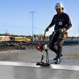 Betonsimító gép, 12 lábas alumínium deszka, egyenes élű rúdkészlet, 4 ütemű betonsimító vibrációs motor állítható magasságú fogantyúkkal, nagy hatékonyságú betonszerszám 6500 fordulat/perc - miniatúra 1