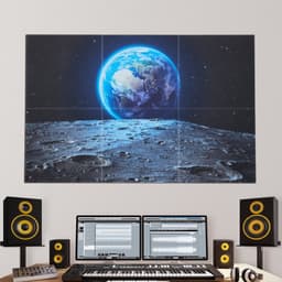 6 db-os Art Akusztikus Panel, 70,87 x 47,24 x 0,4 hüvelykes Hangszigetelő Fali Csempék, Öntapadós Dekoratív Hangcsillapító Elnyelő Táblák Otthoni, Irodai, Stúdió, Játékterem, Mozi, Földszinti Használatra - miniatúra 1