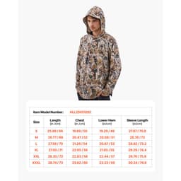 Camo kapucnis pulóver, XX-La méret, férfi kapucnis pulóver, nedvességelvezető és lélegző, gyorsan száradó, kapucnis túrázáshoz és horgászhoz való ing, hosszú ujjú vadászpólók tavaszi és nyári kültéri munkához - miniatúra 11