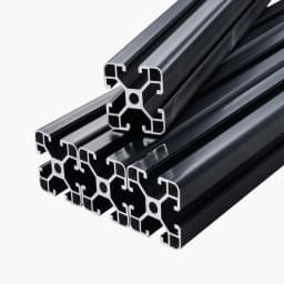 4 db 23,6 hüvelykes (600 mm) T-hornyú 4040 alumínium extrudált profil, európai szabványú eloxált lineáris sín, nagy szilárdságú extrudált alumínium sín 3D nyomtatóhoz, CNC gép barkácsolás, lézergravírozás, fekete - miniatúra 3