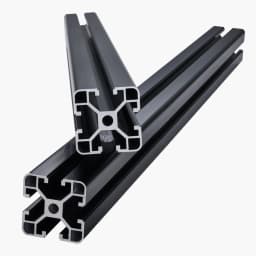 4 db 23,6 hüvelykes (600 mm) T-hornyú 4040 alumínium extrudált profil, európai szabványú eloxált lineáris sín, nagy szilárdságú extrudált alumínium sín 3D nyomtatóhoz, CNC gép barkácsolás, lézergravírozás, fekete - miniatúra 4