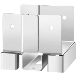4x4-es oszlopalap 10 db, belső méret 3,53x3,56 hüvelyk/89,6x90,5 mm betonoszlop-horgony, nagy teherbírású, horganyzott szénacél oszlopkonzolok 1 hüvelykes távolsággal, beton pergolákhoz, teraszokhoz - miniatúra 5