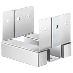 4x4-es oszlopalap 10 db, belső méret 3,53x3,56 hüvelyk/89,6x90,5 mm betonoszlop-horgony, nagy teherbírású, horganyzott szénacél oszlopkonzolok 1 hüvelykes távolsággal, beton pergolákhoz, teraszokhoz - miniatúra 4
