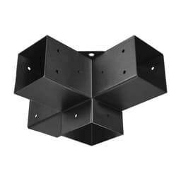 Pergola készlet, 4x4 hüvelykes pergola konzolok 92 x 92 mm-es fa gerendákhoz, valós méretben, 3 irányú (4 db) és 4 irányú (2 db) pavilon konzolok 6 oszlopos talppal, kültéri pergolákhoz, pavilonokhoz, fészerekhez - miniatúra 5
