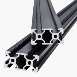 5 db 47,2 hüvelykes (1200 mm) T-hornyú 2040 alumínium extrudált profil, európai szabványú eloxált lineáris sín, nagy szilárdságú extrudált alumínium sín 3D nyomtatóhoz, CNC gép barkácsolás, lézergravírozás, fekete - miniatúra 4