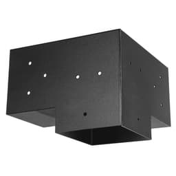 Pergola konzol készlet, 6x6 hüvelyk (belső méret 142 x 142 mm), 4 db 3-utas, nagy teherbírású sarokkonzol, famegmunkálású barkács oszlopkészlet, könnyen telepíthető fa gerendák pavilonokhoz, terasz pergolákhoz, rönkházakhoz - miniatúra 4