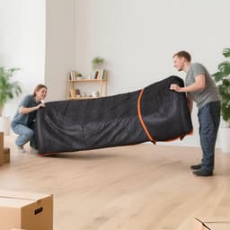 Költöztető takarók 6 db, 2032 x 1829 mm (15,9 kg/dz) Nagyméretű csomagoló takarók pamut töltettel, strapabíró, nem szőtt anyaggal bélelt költöztető takaró szállításhoz, csomagoláshoz, bútorok védelméhez - miniatúra 1