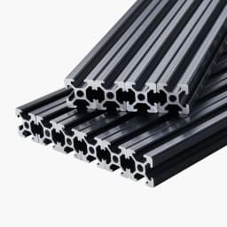 10 db 47,2 hüvelykes (1200 mm) T-horonyú 2020 alumínium extrudált profil, európai szabványú eloxált lineáris sín, nagy szilárdságú extrudált alumínium sín 3D nyomtatóhoz, CNC gép barkácsolás, lézergravírozás, fekete - miniatúra 4