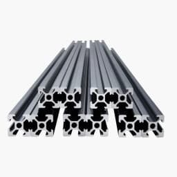 10 db 47,2 hüvelykes (1200 mm) T-horonyú 2020 alumínium extrudált profil, európai szabványú eloxált lineáris sín, nagy szilárdságú extrudált alumínium sín 3D nyomtatóhoz, CNC gép barkácsolás, lézergravírozás, fekete - miniatúra 12