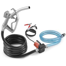 Üzemanyag-áttöltő szivattyú, 12V DC 19L/perc (5.3 GPM) 75W (1/10 LE), hordozható elektromos dízel szállító szivattyú automatikus elzáró üzemanyag-fúvókával, hosszú be- és kimeneti tömlővel benzinhez, dízelhez, kerozinhoz, metanol keverékekhez - miniatúra 2