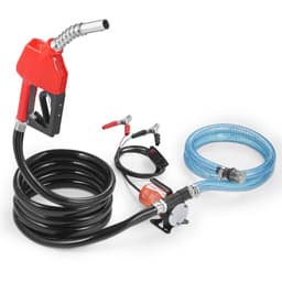 Üzemanyag-áttöltő szivattyú, 12V DC 30L/perc (8 GPM) 124W (1/6 LE), hordozható elektromos dízel szállító szivattyú automatikus elzáró üzemanyag-fúvókával, hosszú be- és kimeneti tömlővel benzinhez, dízelhez, kerozinhoz, metanol keverékekhez - miniatúra 1