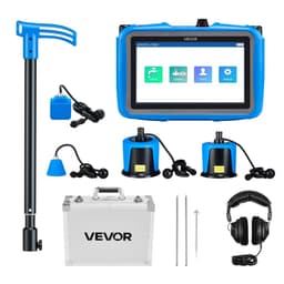 Csővezeték-szivárgás-érzékelő 4 érzékelővel, 1Hz-10000Hz, LCD érintőképernyős földalatti vízvezeték-szivárgás-kereső 3 hallgatópálcával, fejhallgatóval, 8 GB-os kártyával és hordtáskával beltérre és kültérre - miniatúra 1