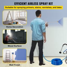 Airless festékszóró tömlőkészlet 15,24 m, 6,4 mm-es forgócsatlakozás, 3600 psi, 517-es fúvókával - miniatúra 12