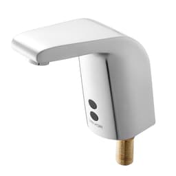 Érintésmentes fürdőszobai mosdó csaptelep, automatikus mozgásérzékelős WC csaptelep, hideg vizes, egylyukas, elemes, 9,5 mm-es csőhöz, kereskedelmi WC, krómozott ezüst - miniatúra 10