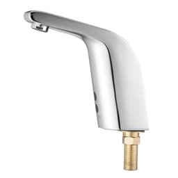 Érintésmentes fürdőszobai mosdó csaptelep, automatikus mozgásérzékelős WC csaptelep, hideg vizes, egylyukas, elemes, 9,5 mm-es csőhöz, kereskedelmi WC, krómozott ezüst - miniatúra 17