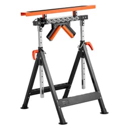 4 az 1-ben görgős állvány, 200 kg teherbírás, 84-127 cm állítható magasságú, összecsukható, nagy teherbírású, fogasléces és polírozott, többirányú görgőfejjel, asztali körfűrész kiadó famegmunkáló hosszabbító tartóhoz - miniatúra 2