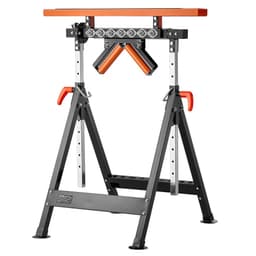 4 az 1-ben görgős állvány, 200 kg teherbírás, 84-127 cm állítható magasságú, összecsukható, nagy teherbírású, fogasléces és polírozott, többirányú görgőfejjel, asztali körfűrész kiadó famegmunkáló hosszabbító tartóhoz - miniatúra 12