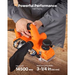 Elektromos kézi gyalu, 82 mm vágási szélesség, 900 W 14500 fordulat/perc Vezetékes kézi gyalu fához, állítható vágási mélységgel, 2 pengével, famegmunkáláshoz, fa letöréshez, barkácsoláshoz, sima felületű ácsszerszám - miniatúra 6