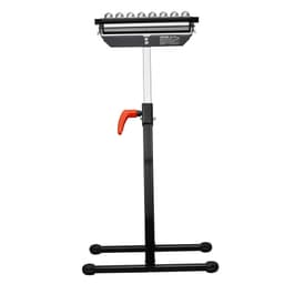 Görgős állvány, 136 kg (300 font) teherbírás, 68-108 cm (26,8-42,5 hüvelyk) állítható magasságú, összecsukható, nagy teherbírású, 29,2 cm (11,5 hüvelyk) polírozott, többirányú görgőfejjel, asztali körfűrész kiadó famegmunkáló hosszabbító tartóhoz - miniatúra 3