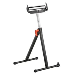Görgős állvány, 113 kg-os (250 font) teherbírás, 69-109 cm-es (27 hüvelyk-43 hüvelyk) állítható magasságú, összecsukható, nagy teherbírású, élvezetőkkel és 29 cm-es (11,5 hüvelykes) polírozott acél görgőfejjel, asztali körfűrész kiadó famegmunkáló hosszabbító tartóhoz - miniatúra 5