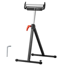 Görgős állvány, 113 kg-os (250 font) teherbírás, 69-109 cm-es (27 hüvelyk-43 hüvelyk) állítható magasságú, összecsukható, nagy teherbírású, élvezetőkkel és 29 cm-es (11,5 hüvelykes) polírozott acél görgőfejjel, asztali körfűrész kiadó famegmunkáló hosszabbító tartóhoz - miniatúra 12