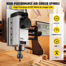 Léghűtéses orsómotor 2,2 kW CNC orsómotor 220 V Négyzet alakú léghűtéses orsómotor ER20 befogóhüvely 24000 RPM CNC orsó 6A orsómotor 400 Hz CNC routerhez, gravírozó marógéphez - miniatúra 6