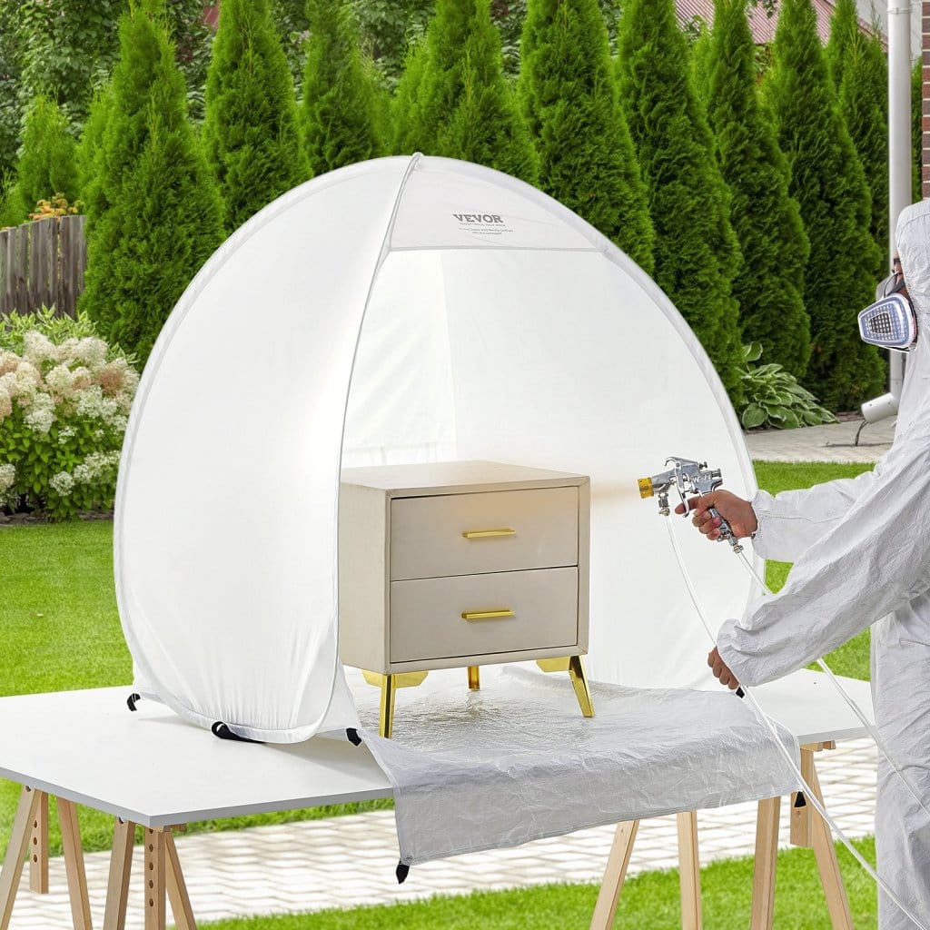 Hordozható szórófestő sátor, felnyitható ablakos fülke 102x99x102 cm