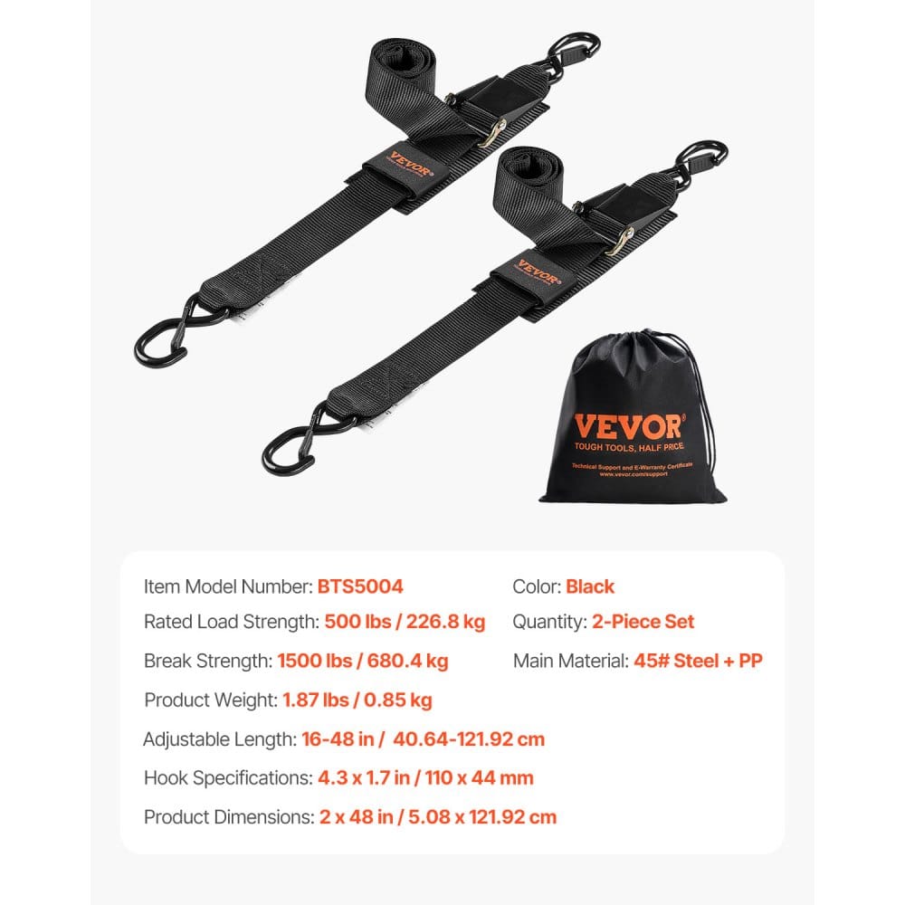 Behúzható racsnis hevederek, 2 hüvelyk x 4 láb racsnis rögzítőhevederek biztonsági zárral és S-kampókkal, 2 db-os csomag, nagy teherbírású racsnis rögzítőhevederek 1500 font szakítószilárdsággal, utánfutókhoz, járművekhez, hajókhoz
