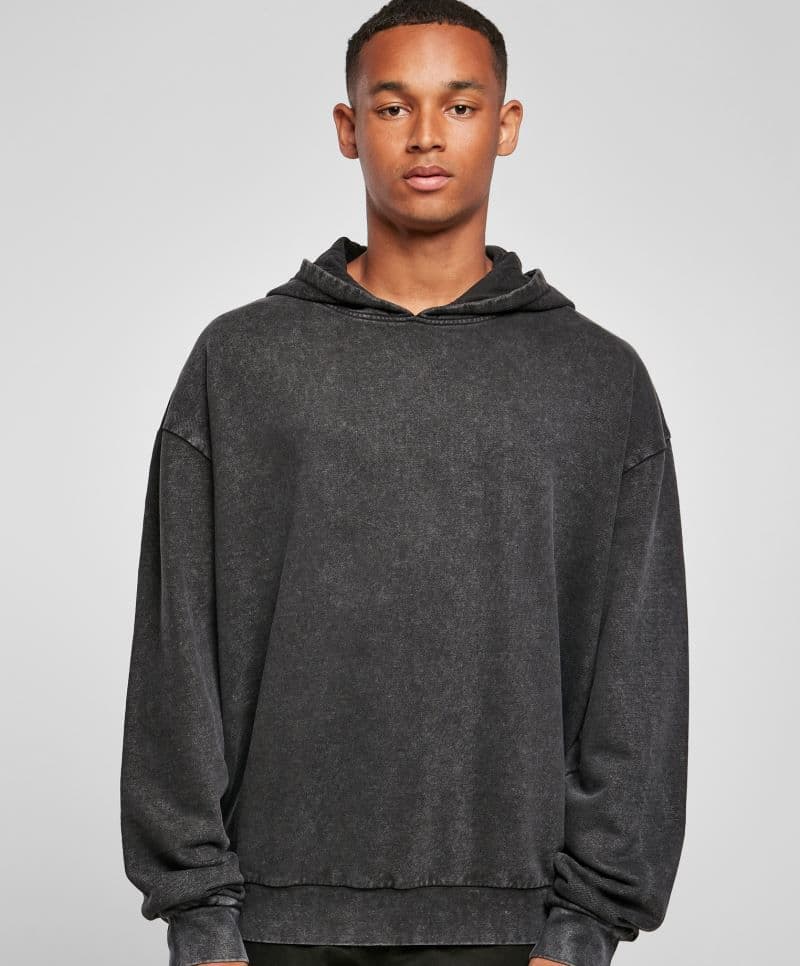 Build your Brand | BY 191 - Férfi oversize kapucnis pulóver "Acid Wash"